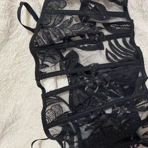 Victoria's Secret Black Lace Bustier